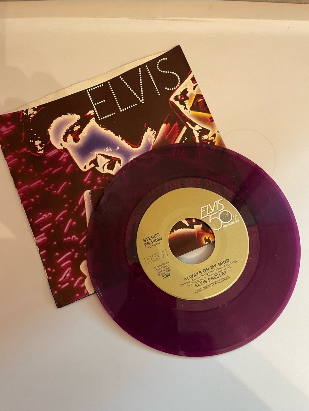 Elvis Presley Always On My Mind 7" Purple Vinyl Single - RCA “45”